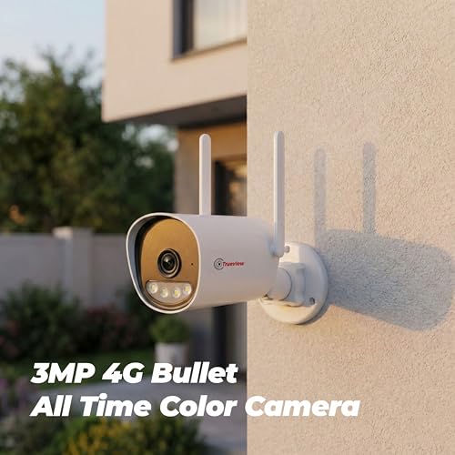Image of Trueview 3mp All Time Color 4G Sim Based Bullet CCTV Security Camera for Home, Shop, Office, Farm, and Construction Site | IP66 Waterproof Rating | 11 IR (T18292SF-3MP 4G Bullet STQC)