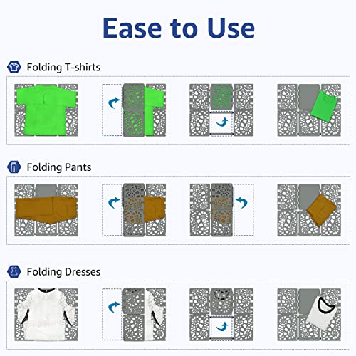 BoxLegend Doblador Ropa V1 plus Tabla Para Doblar Ropa Doblador Camisetas Fácil y Rápido Plegado de Prendas de Adultos y Niños Gris