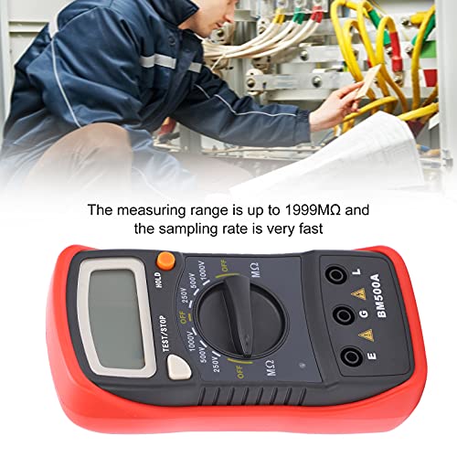 Image of BM500A Tester, 1000V LCD Tester Digital Insulation Meter Megohm Meter for Measuring The Insulation of Various Insulating Materials