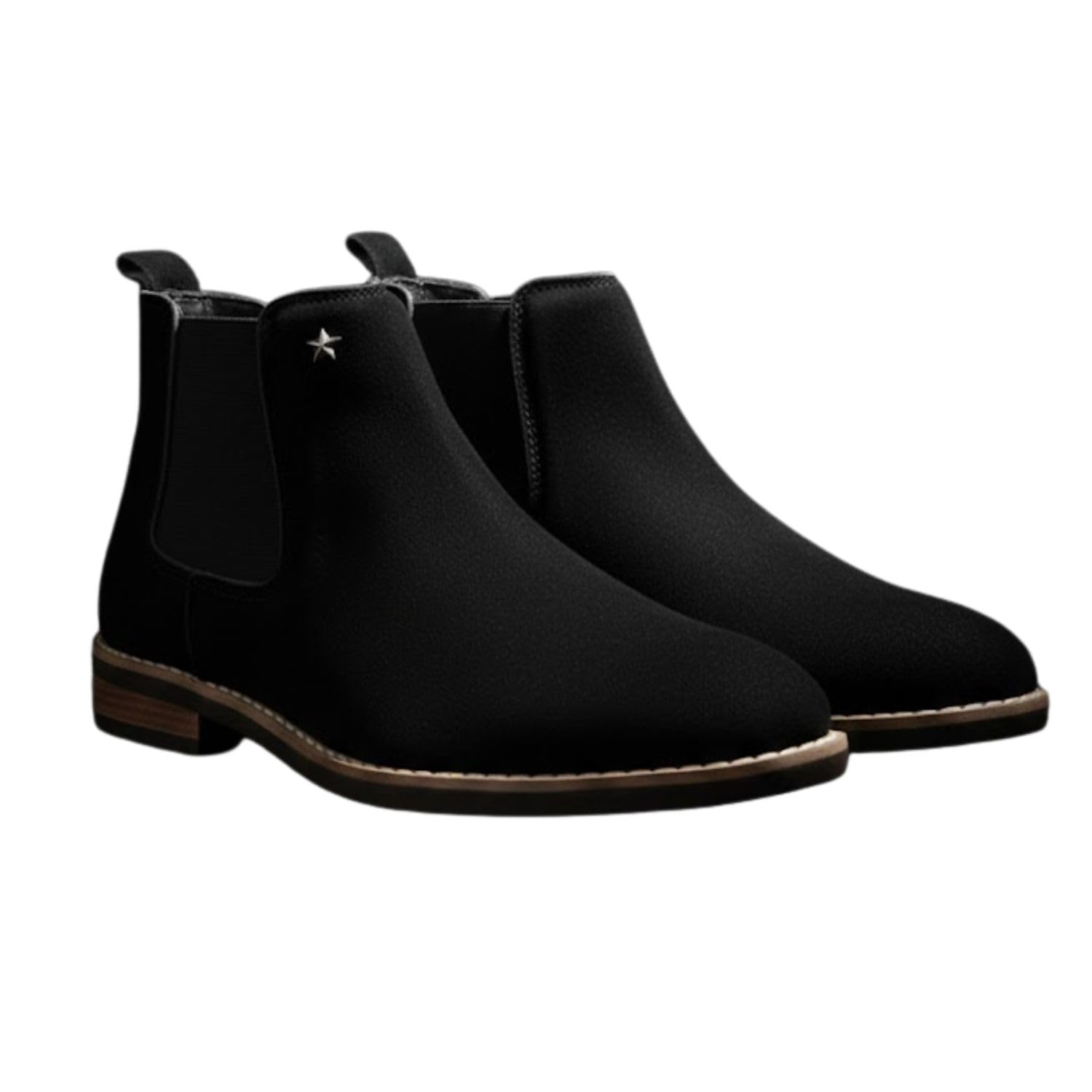 Men's Chelsea Boots Suede Finish Slip-On Ankle Boots Elastic Side Panel Casual & Formal Wear-image-13