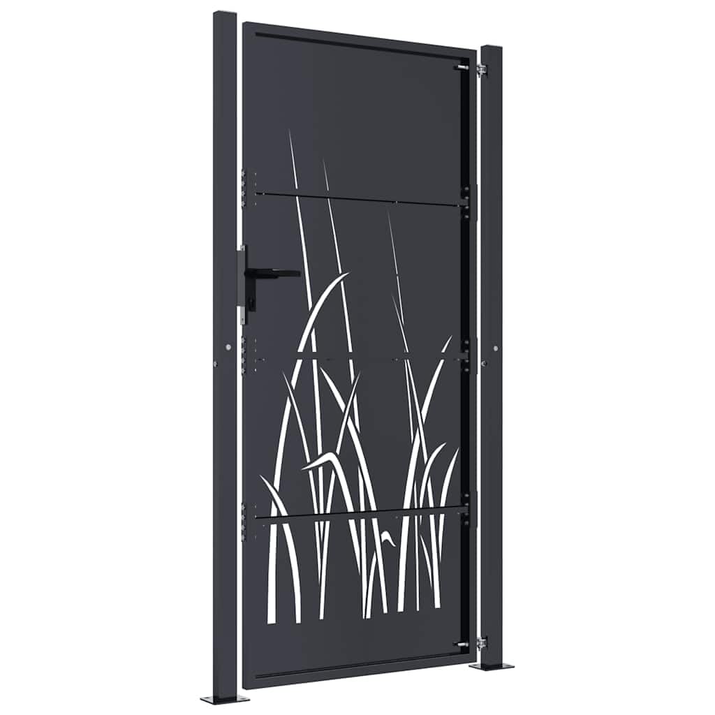 Gartentor, Gartentor Metall, Gartentore, Einfahrtstor, Hoftor, Gartenpforte, Anthrazit 100x175 cm Stahl Gras-Design
