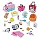Barbie Pet Salon, 1x Puppe mit blonden Haaren, Welpe, Kätzchen, Haustierzubehör, Zubehör, 25 Teile, Farbwechseleffekt, Geschenke für Kinder ab 3 Jahren, GRG90