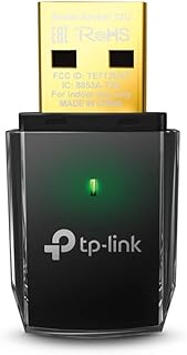 TP-Link AC600 Mini USB WiFi Adapter (Archer T2U) - Dual Band 2.4G/5G, Wireless Network Card, WiFi Dongle, Mini size, Supports Windows 11/10/8.1/8/7/XP, Mac OS 10.9-10.15