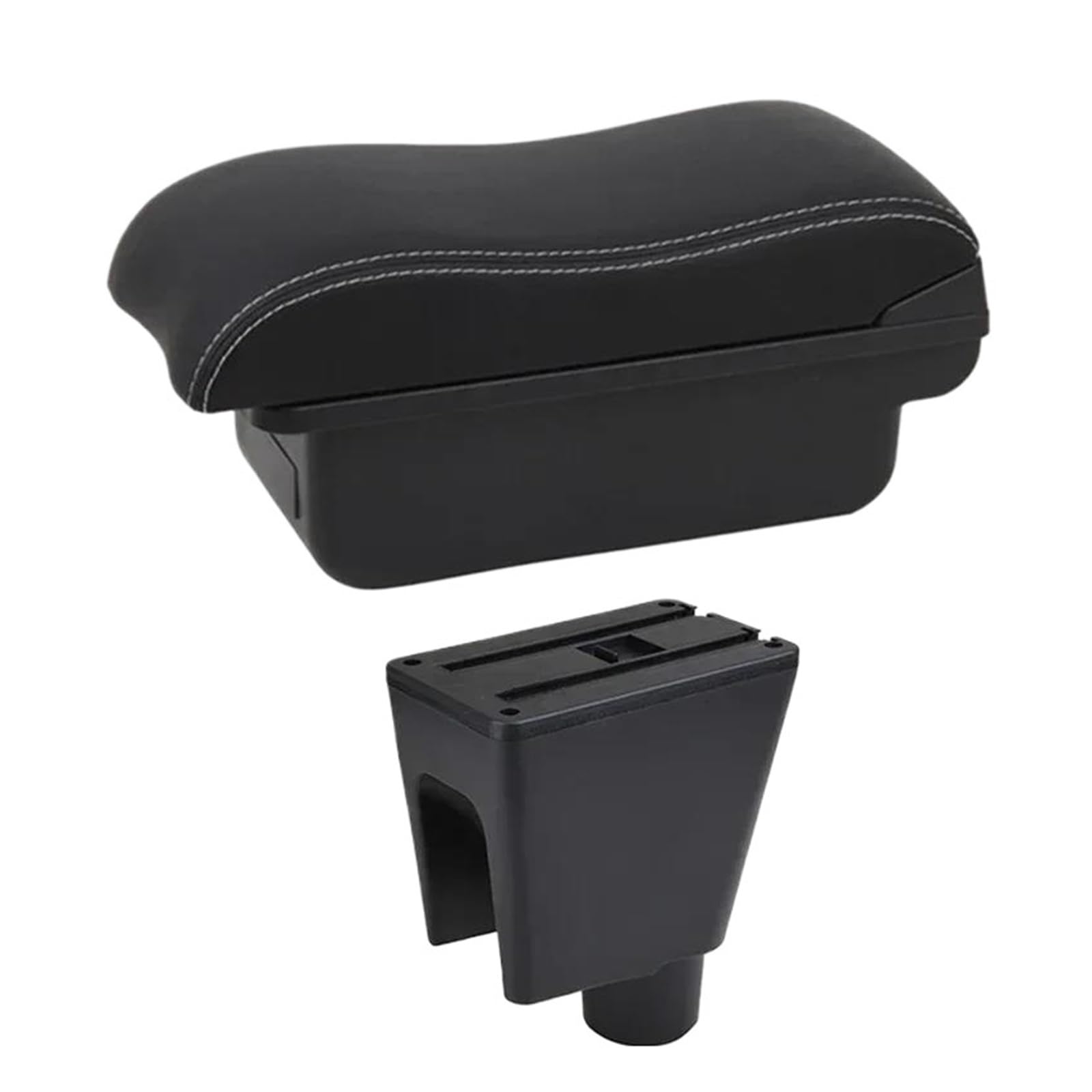 REOKIP Car Armrest Storage Box Interior Dedicated Retrofit For Chevrolet For Spark III For Aveo T200 Car Arm Rest Box(B2 White Line)