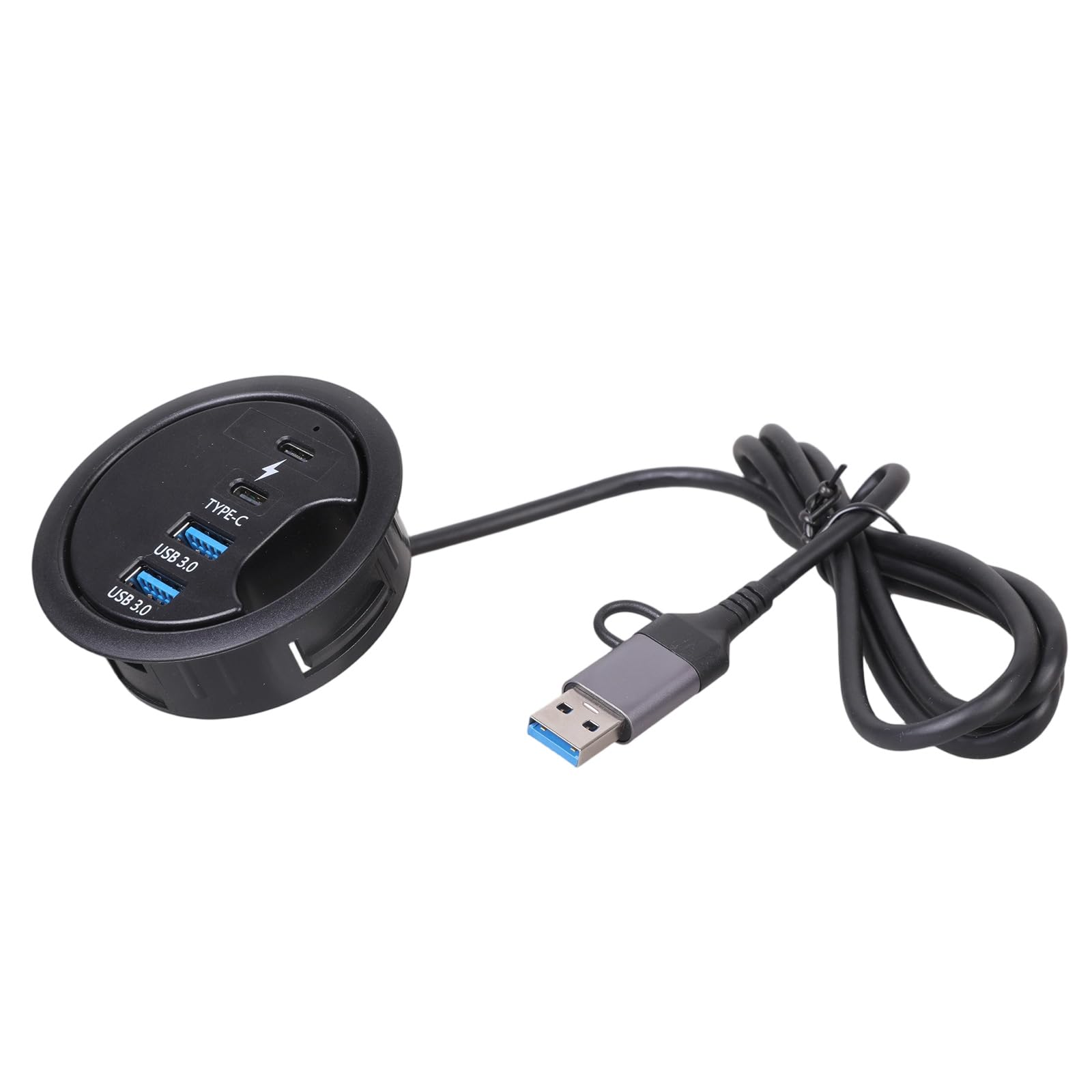 Oszczędność miejsca na biurko USB otwór przelotowy montaż na biurku otwór przelotowy kabel biurkowy transfer danych rozgałęźnik stacji dokującej