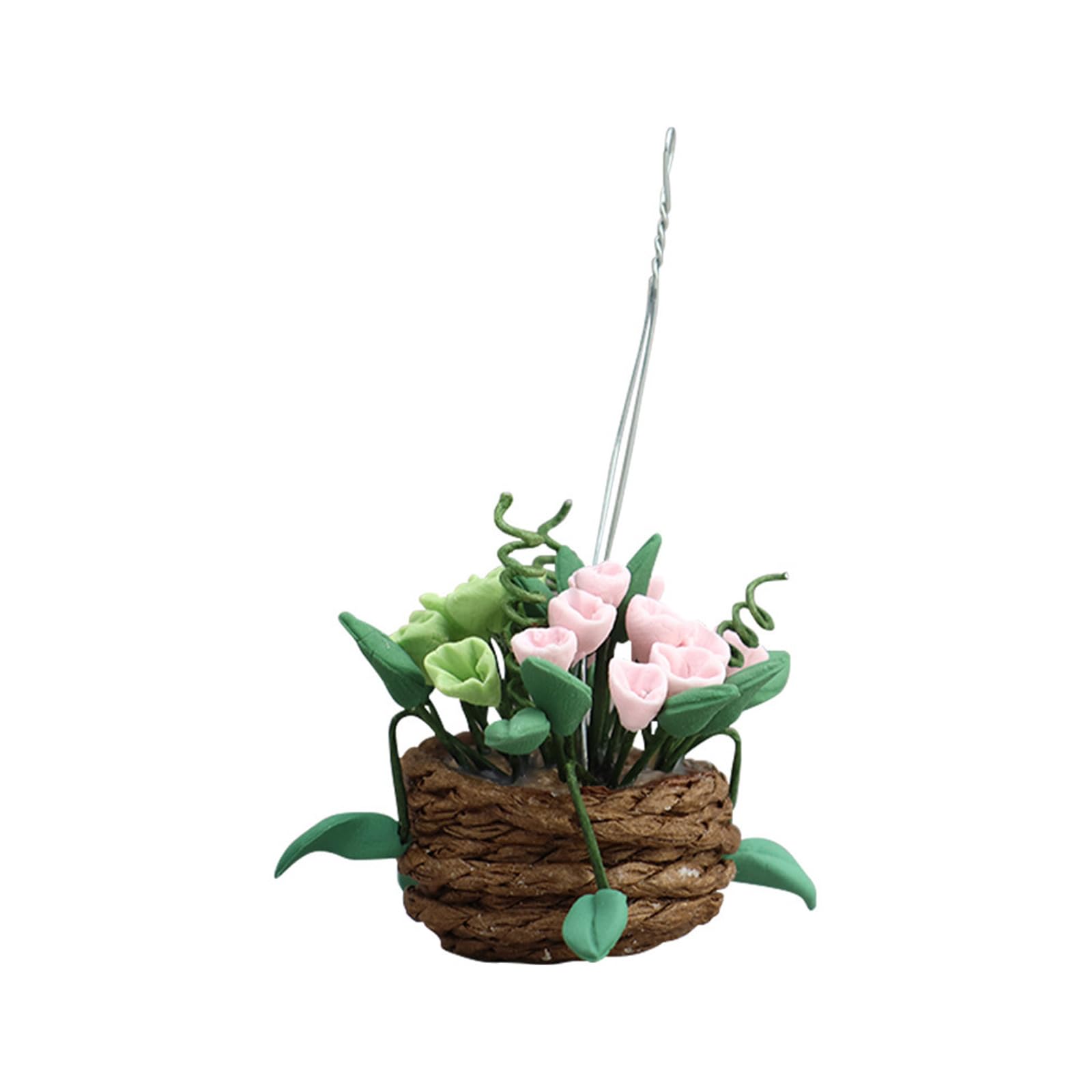 Realistic Small Flower Arrangement Permanent Rosin Artisan Deck Model House Display Permanent Rosin Model House Bush