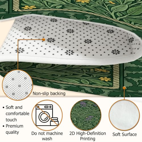 Alfombra de pasillo lavanda botánica lavable de pelo bajo rectangular para interiores 8
