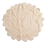 rideaux fait main dentelle Dentelle au crochet faite à la main : cette nappe dispose d'une dentelle au crochet exquise faite à la main, ajoutant une touche d'élégance à votre table de salle à manger. Le travail complexe au crochet crée un motif beau et délicat.