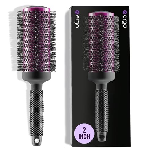 ERGO Super Gentle Round Brush for Blow Out - Salon Quality Hair Styling for Women - Roller for Wet and Dry Hair - Volumizing Care Blowout - ERG53: 2