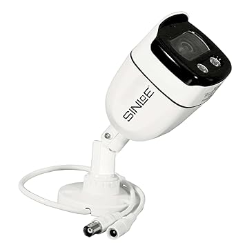 SINLOE Wired 1080p FHD 2MP 60 degree Viewing Area Security Camera, White