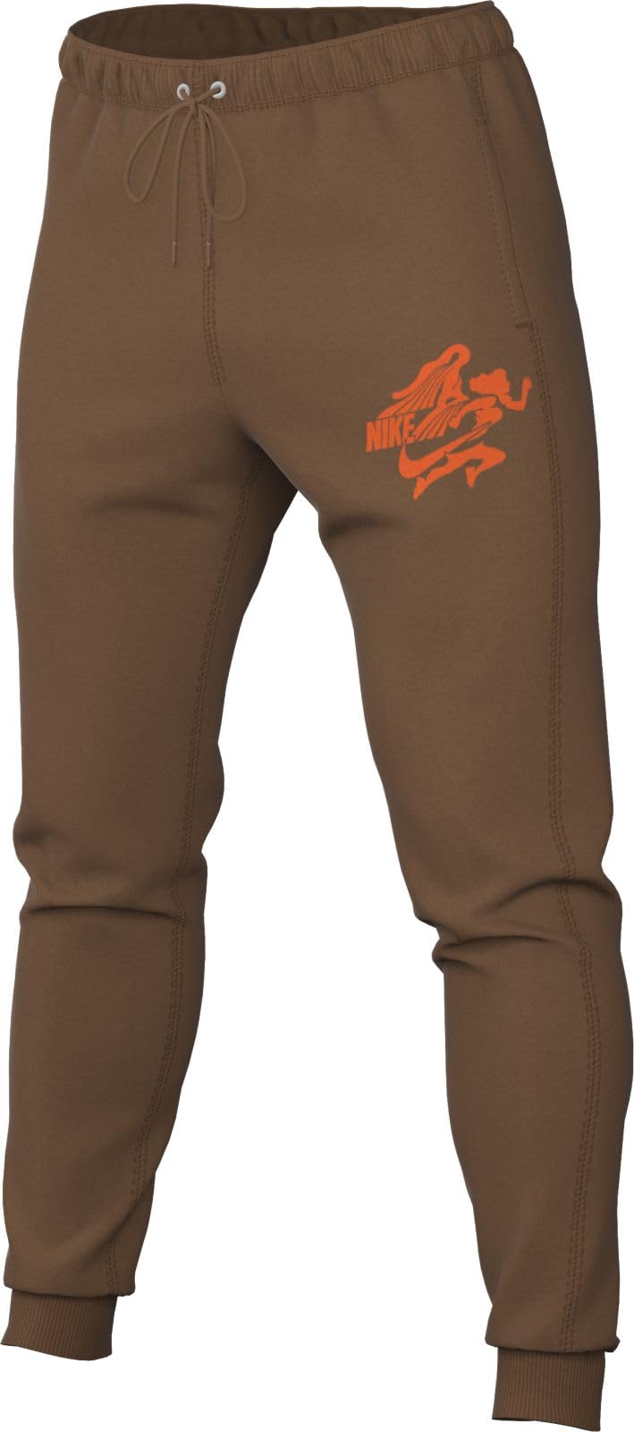 Nike Sportswear Club Męskie spodnie dresowe Lt British Tan/Safety Orange, FZ0907-281, M