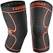 CAMBIVO 2 Pack Knee Brace, Knee Compression Sleeve Support for Running, Arthritis, ACL, Meniscus Tear, Sports, Joint Pain Relief and Injury Recovery (XX-Large (23'' - 25''), Ns10/Orange)