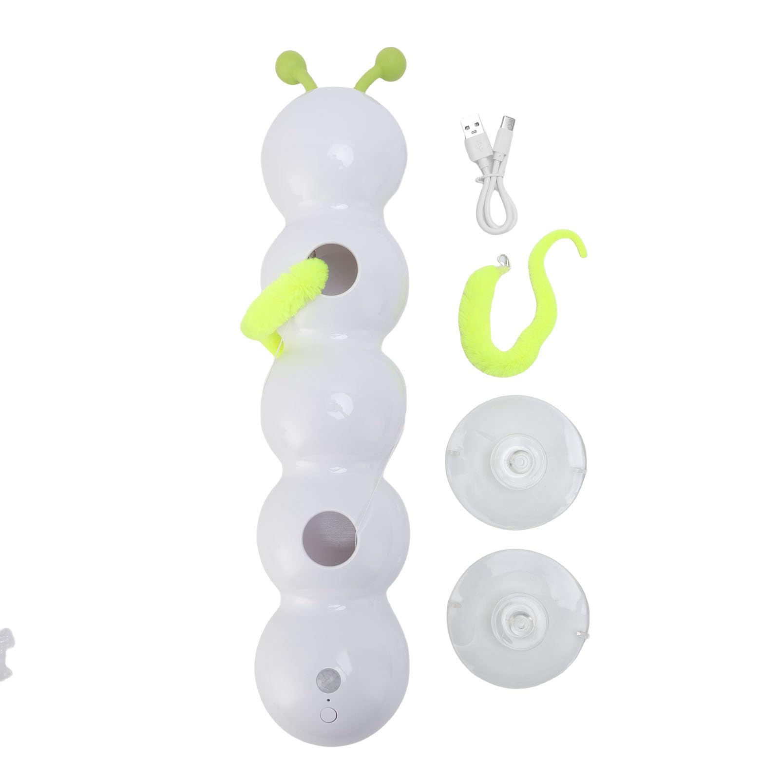 FILFEEL Giocattolo per Animali Domestici – Giocattolo Elettrico Interattivo per Gatti con Base a Ventosa, Movimento Strisciante e Batteria Ricaricabile per Giochi Al Chiuso, per Animali in Plastica