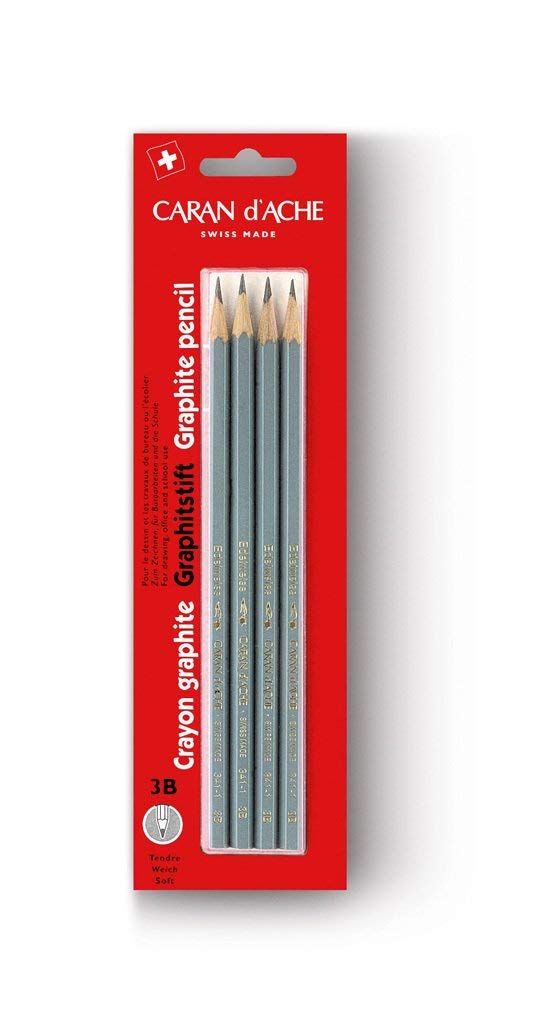 Caran D'Ache Blister Packaging - For Self-serve Graphite 4 Pencils 3B