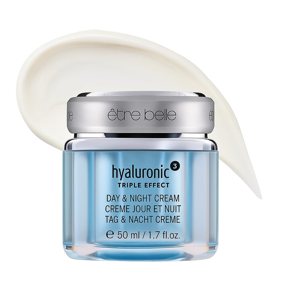 être belle hyaluronic³ Day & Night Cream 50 ml – 24h Gesichtspflege mit Hyaluronsäure, Jojobaöl & Squalan – Feuchtigkeitsspendende Tages- und Nachtcreme für jeden Hauttyp
