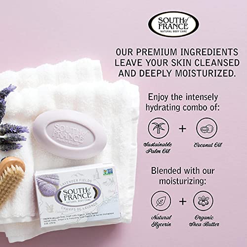 South Of France Natural Lavender Fields Bar Soap, 6 Oz, 20009 #TOP4