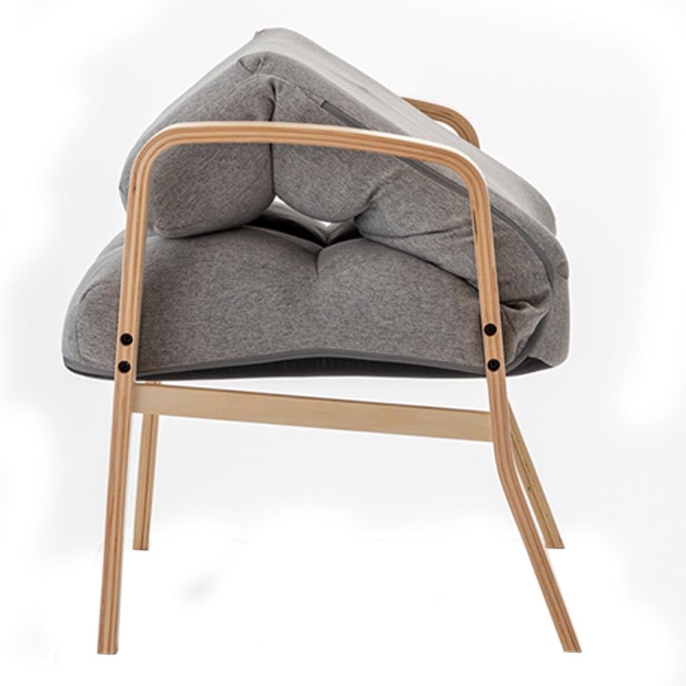 Amazon｜カインズ(CAINZ) 木製ふかふか高座椅子 グレー 幅57.5cm 奥行