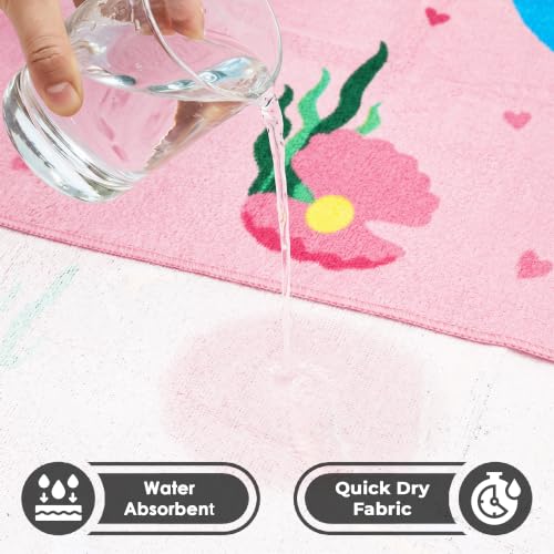 Image of Kids Poncho Towel 300 GSM 120x60 CM, Coral Pink