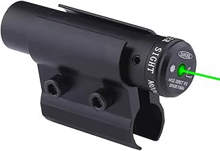 Tactical Mini Green Dot Laser Sight Aiming Scope with Barrel Clamp Mount for Rifle Shot Gun Accurate Hunting & Shooting - HIGOO