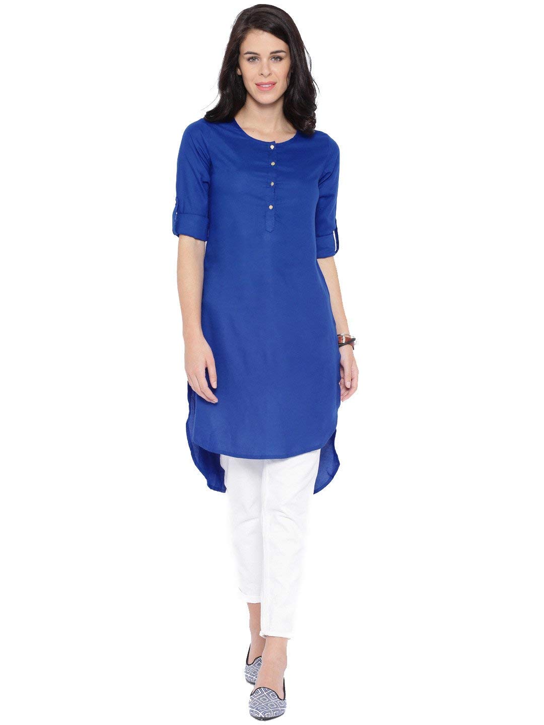 KHANKAN Women's Rayon Regular Kurta