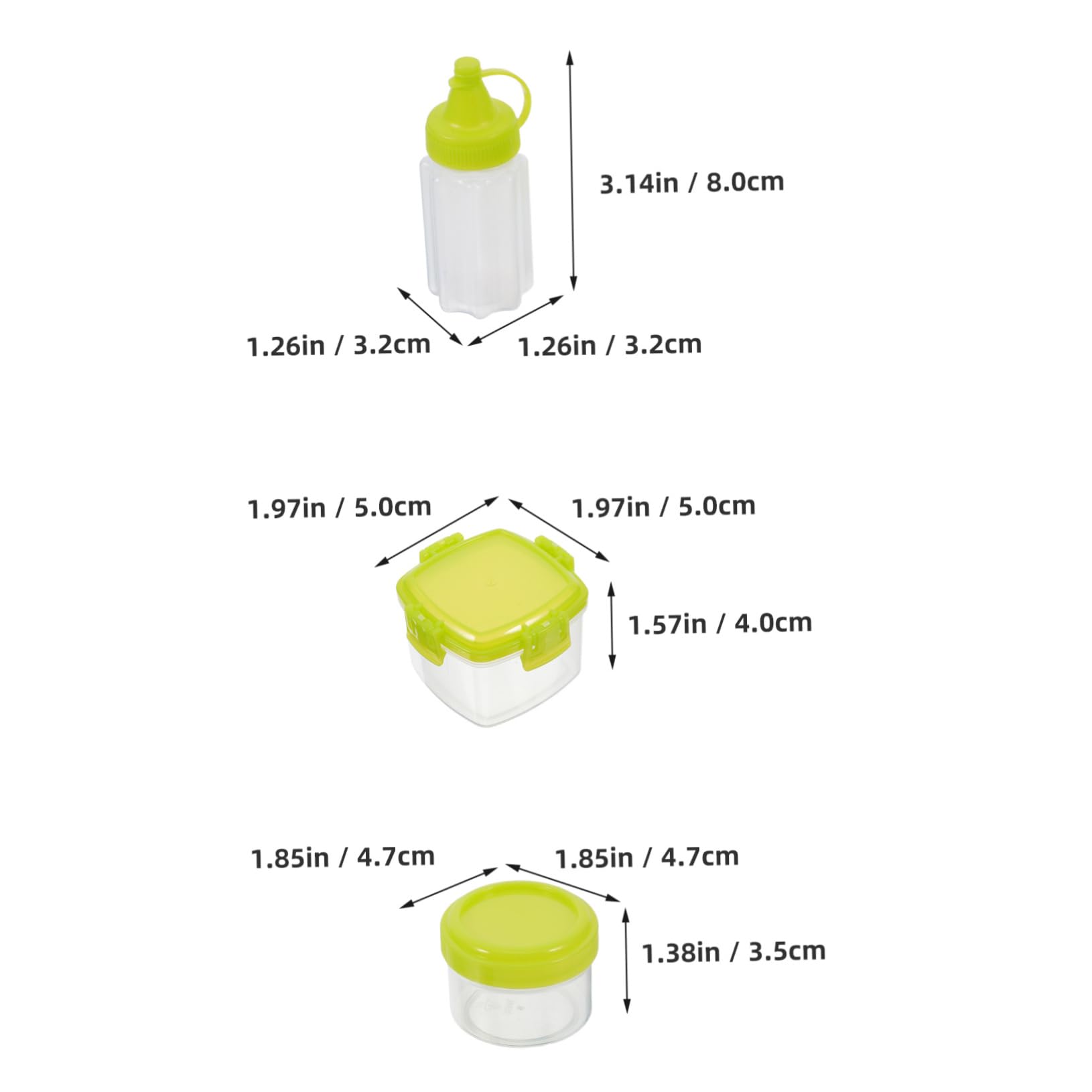 Unomor 12PCS Portable Mini Condiment Bottles for Outdoor Cooking Travel Bbq Squeeze Jars for Sauces Dressings Seasoning Compact Spice Containers for Camping Picnics