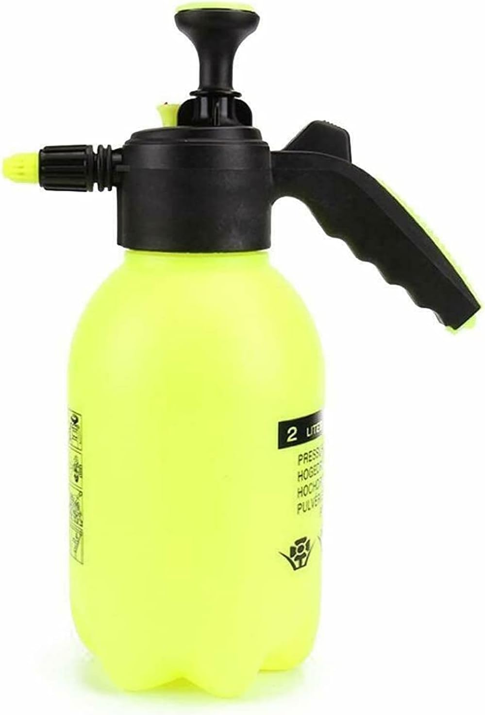2L Portable Pressure Spray Bottle with Adjustable Nozzle – Hand Pump Garden Water Sprayer – Chemical Weed Killer Hand Held Lawn Plant Sprayer – Heavy Duty Material – Small Compact