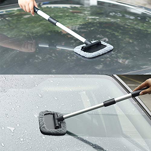 Car Windshield Cleaner Wand Cleaning Kit Interior,Car Window Cleaning Tools For Wiper Fluid And Defogging,Invisible Glass Cleaner Automotive Tools With Spray Bottle #TOP5
