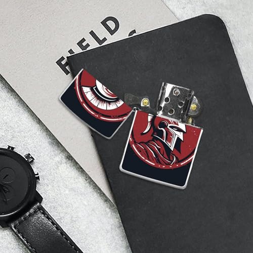 Funda protectora para encendedor rojo casco espartano miniatura 7