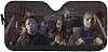 Mr.Q Car Sun Visor Cover Horror Movie Characters Shade Protects from Glare Snow Fog UV Rays Keeps Your Vehicle Cool and Damage Free 51x27.6In for Most Sedans SUV Truck Automotive, G320, 51In x 27.5In