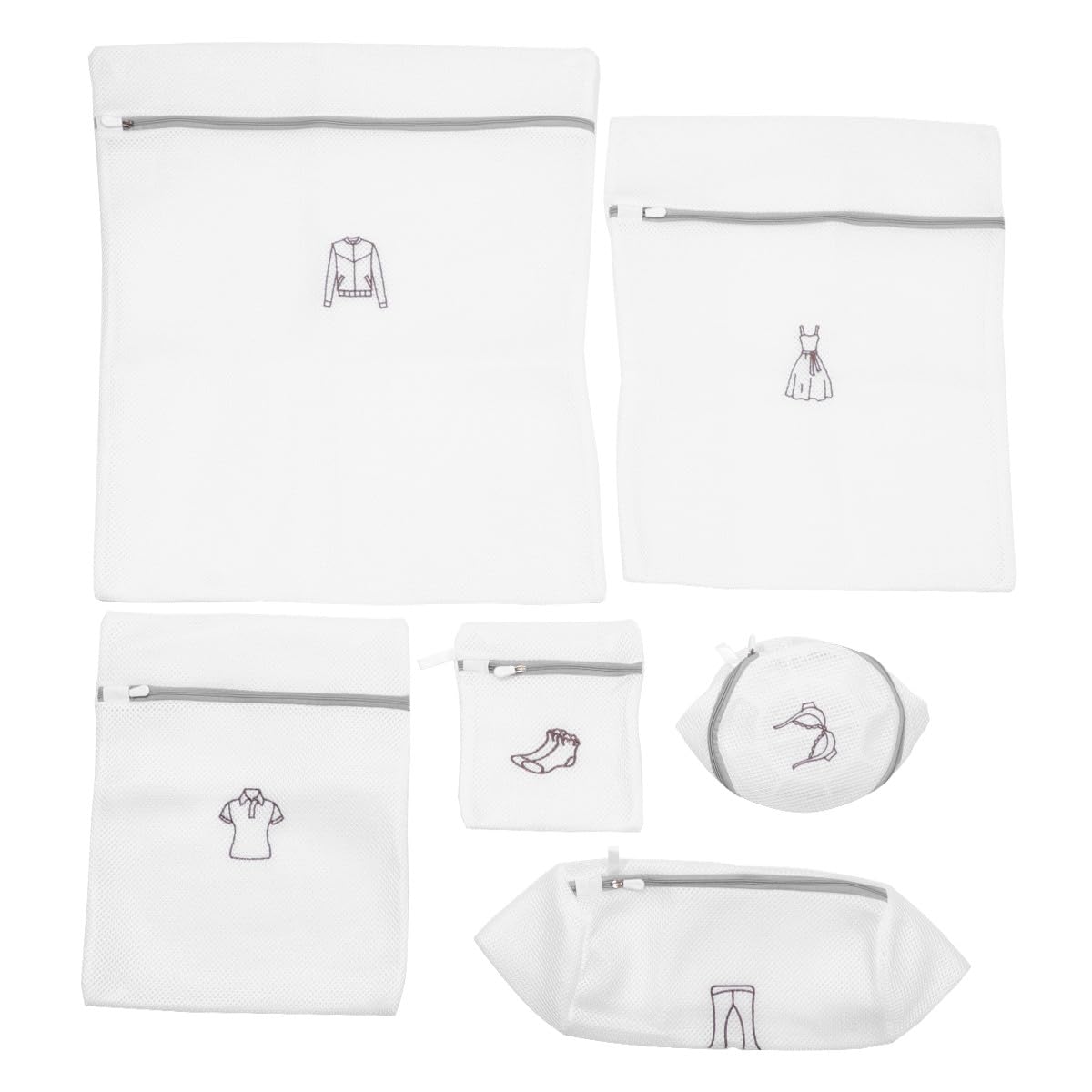 SUPVOX Sacchetti per Bucato Resistenti e Riutilizzabili per in Poliestere Bianco Set da 6 Mantenere Intima senza Pieghe Durante i Viaggi