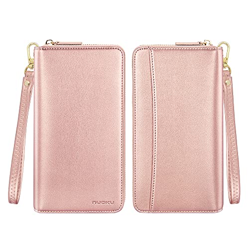 Nuoku Rfid Credit Card Holder Leather Zipper Card Case Wallets For Women/Gift Box thumb #6