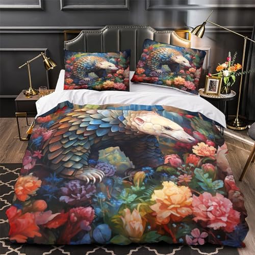 Housse de couette 220x240 multicolore IOFEER en coton et microfibre - 4