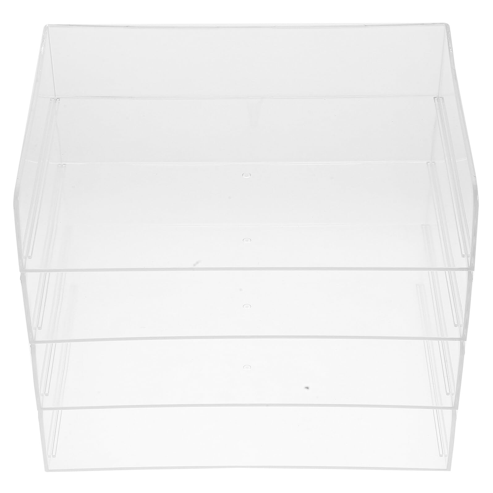 Angoily Organizzatore per Ufficio Acrilico 4 Livelli Impilabile | Vaschetta Portadocumenti, Vassoio Porta Lettere Impilabile, Festa Scuola Decor