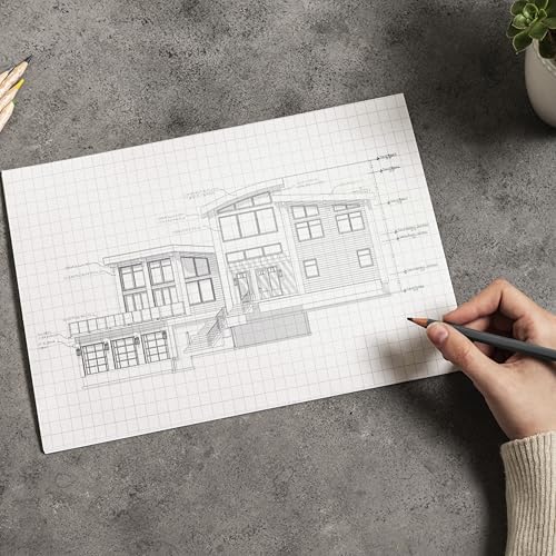 Image of PaperO A4 Square Loose Leaf Grid Paper | 100 GSM | 100 Sheets | (21 x 29.7 cm) | Ideal for Artists & Designers (A4-100 Sheets)