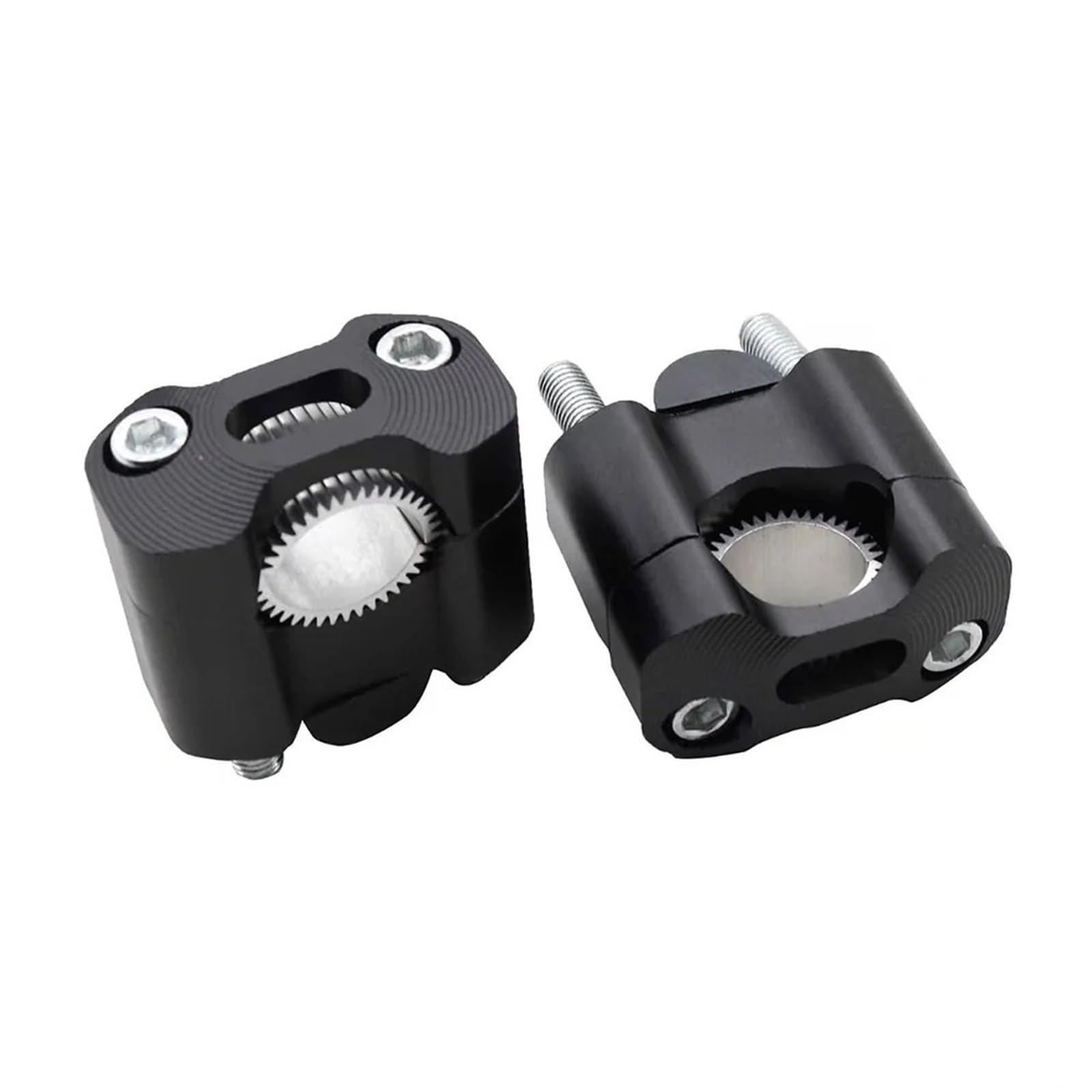 NADCFN Motorcycle 22mm 28mm Handlebar Clamp Handlebar Risers Adapter Bar Clamps Universal Handlebar Riser(Black)