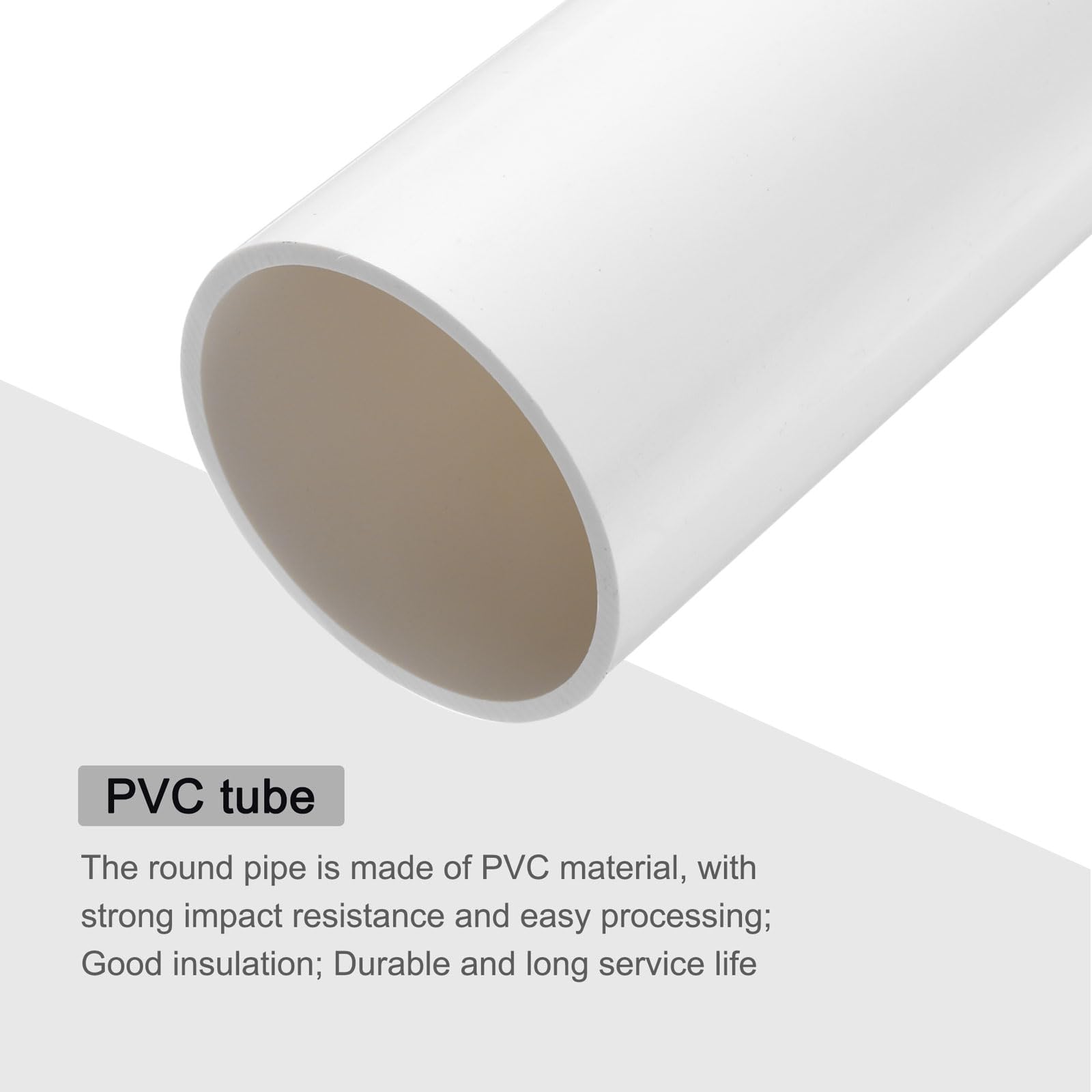 sourcing map Tappo per tubo da 1 PT, connettore per tubo flessibile rotondo in PVC, per tubi dell'acqua da giardino e da esterno, 6 pezzi, bianco