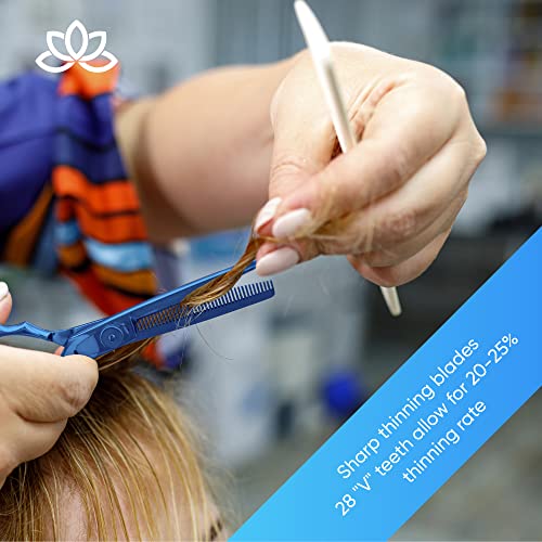 Image of Equinox Professional Hair Scissors Set - Barber & Thinning Shears for Cutting & Grooming, Premium Japanese Stainless Steel Scissors