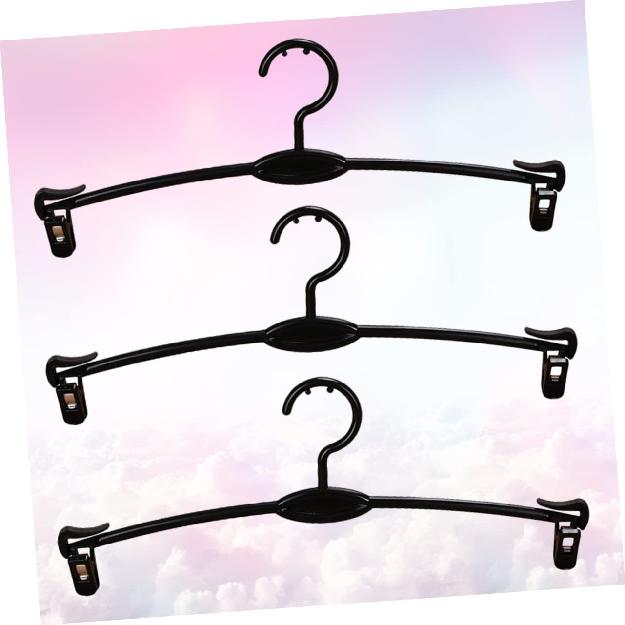 Garneck Clothes Hanger Stand 15pcs Plastic Underwear Hangers Weatherproof for Bras Underwear Towels