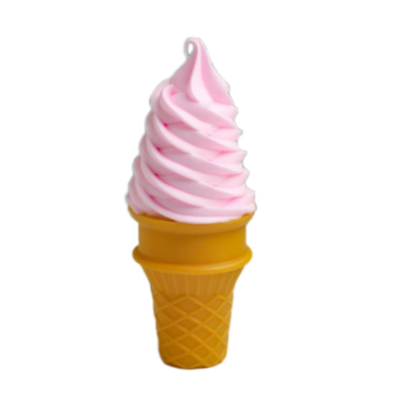 1 Pcs Artificial Pink Ice Cream Model Lifelike Fake Dessert Decor for Home Kitchen Cabinet Desk Shops Party Decor Sample Display Photography Props (Pink)
