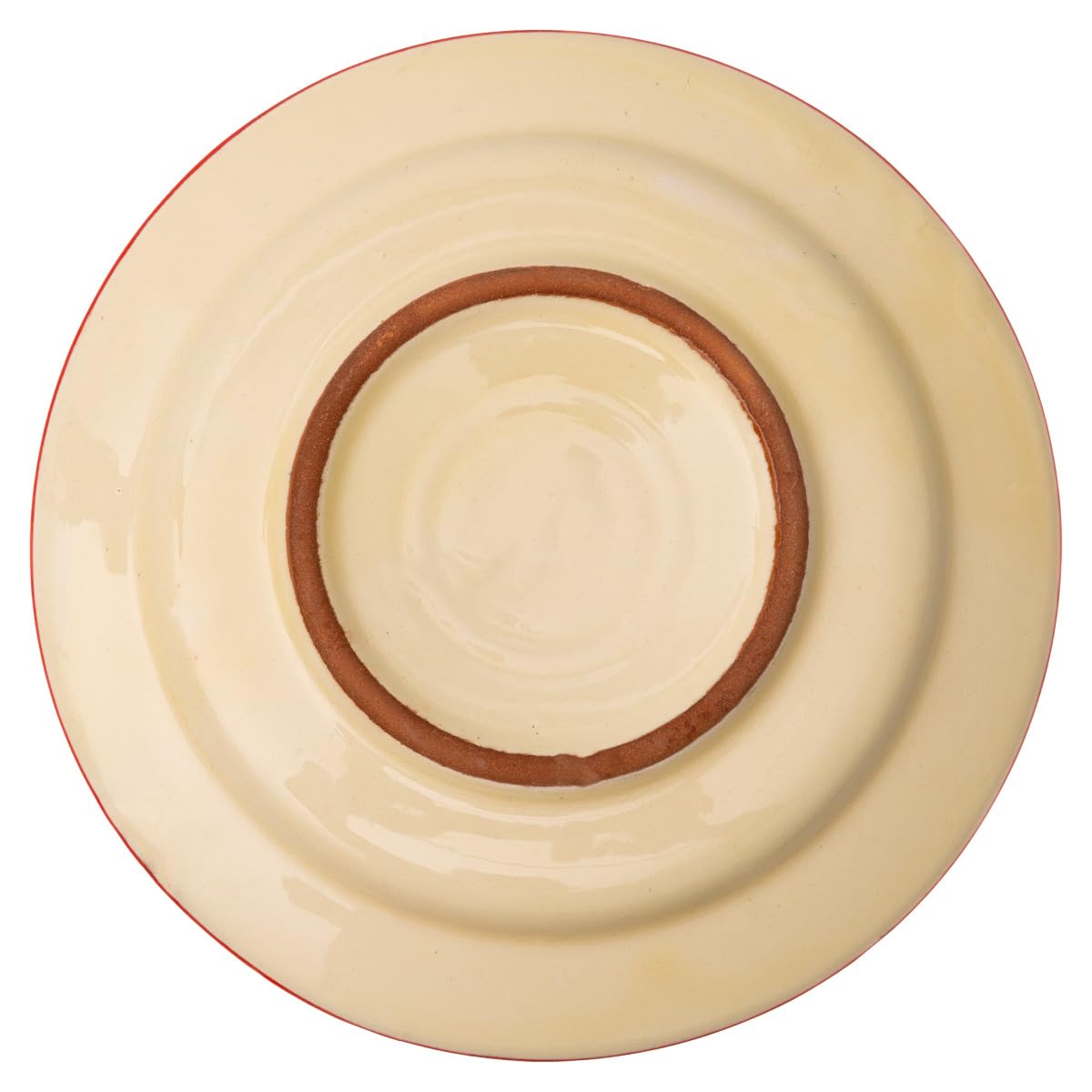 Lagan Rishtan Keramikteller Ø 17,5 cm Atlas Rot Usbekischer Speiseteller mit handbemaltem Design