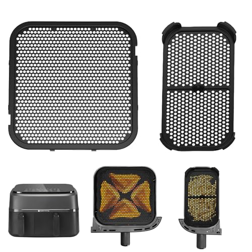 Accesorios antisalpicaduras para Philips Airfryer 3000 Dual Basket NA350 NA550 – 2 cubiertas de silicona resistentes al calor a 230 °C con núcleo antiadherente