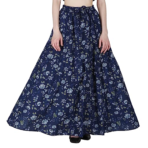 Image of Sttoffa Cotton Printed Women Wear Maxi Long Skirt 40 inch inch Full Length