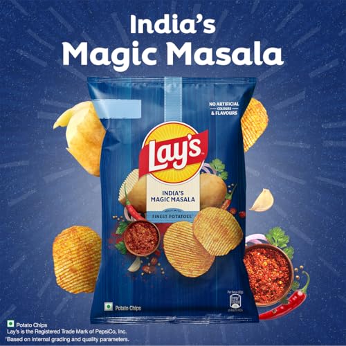 Image of Lays Potato Chips - Masala Magic, 80gm /82gm (Weight May Vary)