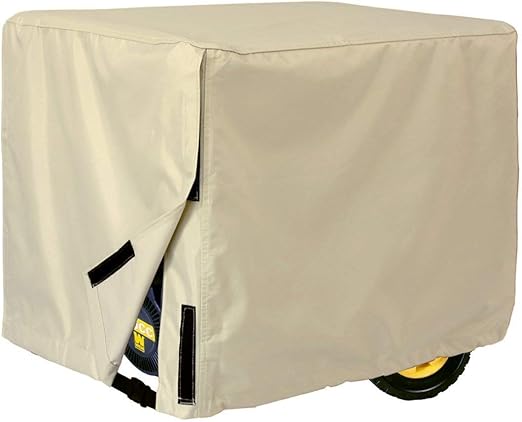 Porch Shield Waterproof Universal Generator Cover 35 x 26 x 28 inch, for Most Generators 5000-12000 Watt, Light Tan