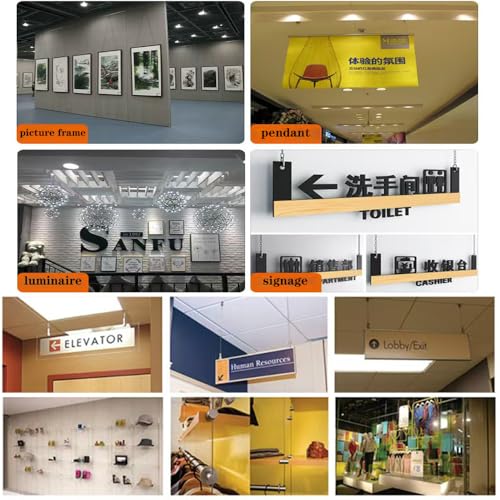 Image of 2 Pcs Picture Hanging Wire, 40 inches Adjustable Picture Hanging kit,Suspension line、 Hanging Wire for Picture, Photo Frame, Mirror, Light Painting, billboards