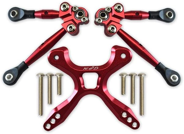 Barras de acoplamiento traseras de aluminio con estabilizador para coche 110 Traxxas Ford GT 4-Tec 2.0 83056-44-Tec 3.0 93054-4 - 1 juego rojo