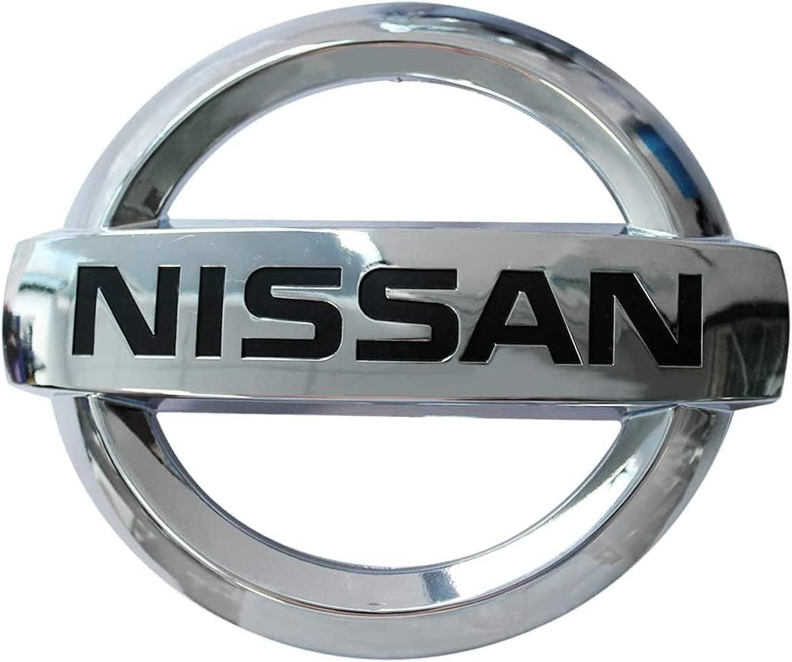 Car Front Grille Emblem Compatible with Nissan 2013-2018 Altima Murano Rogue Maxima Auto Vehicle Chrome ABS Plastic Head Grill Badge Sticker (OEM 62890 1JA0A)