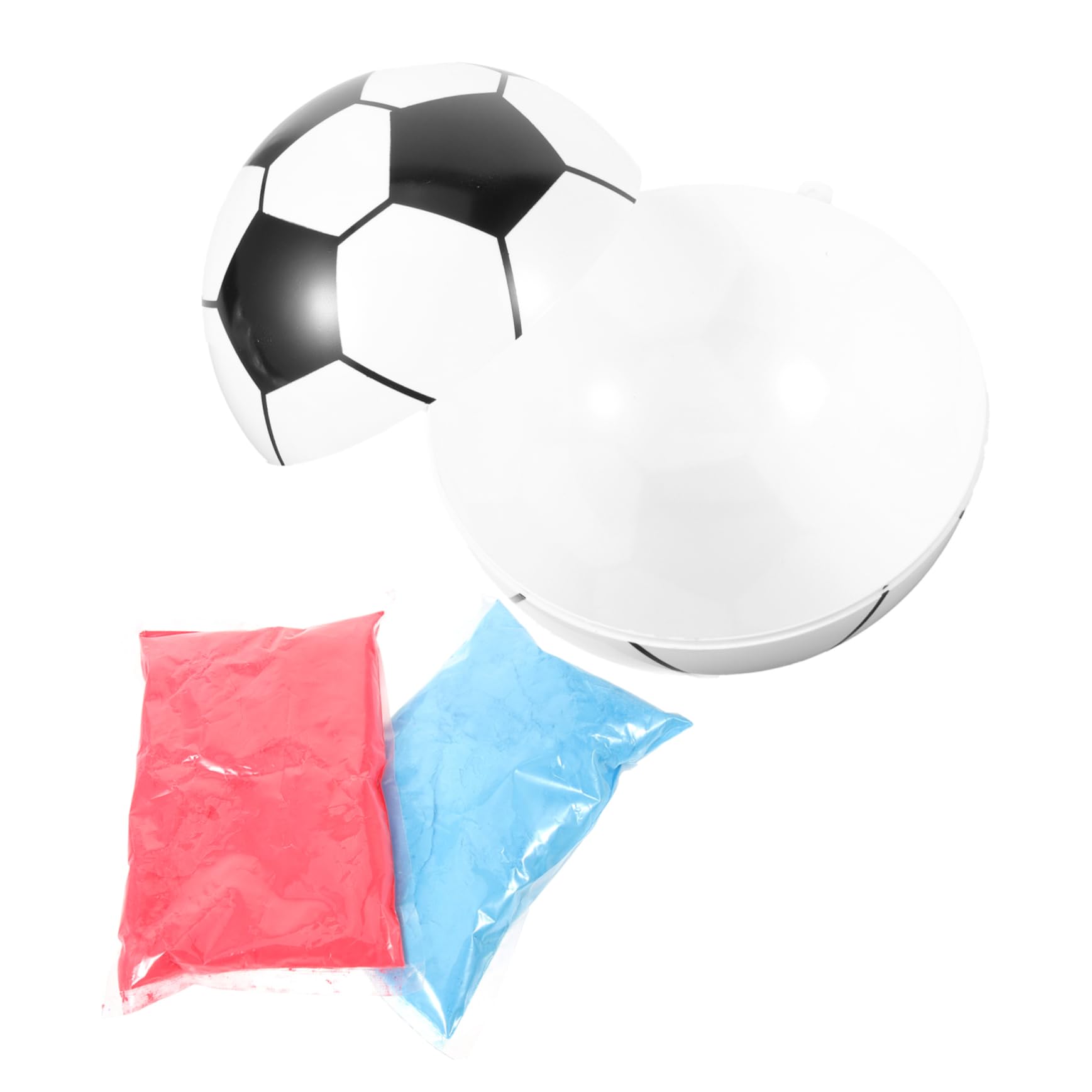 SOLUSTRE Gender Reveal Fußball Set Farbenfrohes Partyzubehör für Jungen Geschlechtsverkündung Dekorative Pulverwolke für Fußballfans Fußball Partydekoration