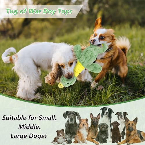 Image of Large Plush Squeaky Dog Toys, Interactive Tug of War Puppy Toys for Indoor Play - Duck Stuffed Dog Toys with Soft Fabric for Small, Medium, and Large Pets