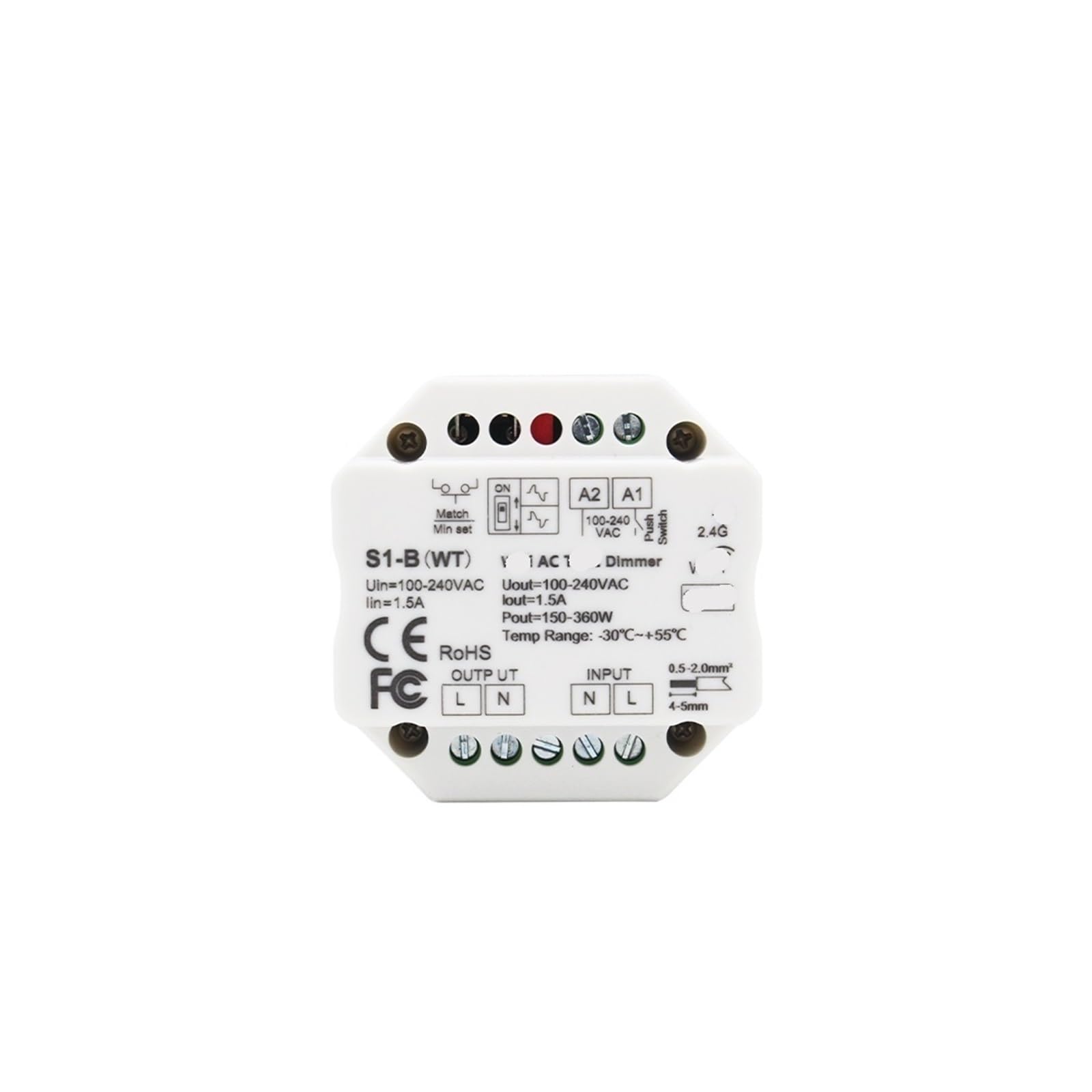Variateur de lumière LED S1-B(WT) avec gradation fluide à thyristor 220V